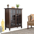 Normandy 39" Solid Wood Storage Cabinet | Tempered Glass Doors