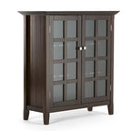 Normandy 39" Solid Wood Storage Cabinet | Tempered Glass Doors