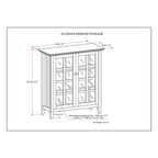 Normandy 39" Solid Wood Storage Cabinet | Tempered Glass Doors