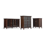 Normandy 39" Solid Wood Storage Cabinet | Tempered Glass Doors