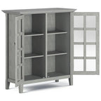 Normandy 39" Solid Wood Storage Cabinet | Tempered Glass Doors