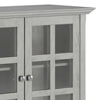 Normandy 39" Solid Wood Storage Cabinet | Tempered Glass Doors