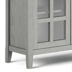 Normandy 39" Solid Wood Storage Cabinet | Tempered Glass Doors
