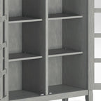 Normandy 39" Solid Wood Storage Cabinet | Tempered Glass Doors