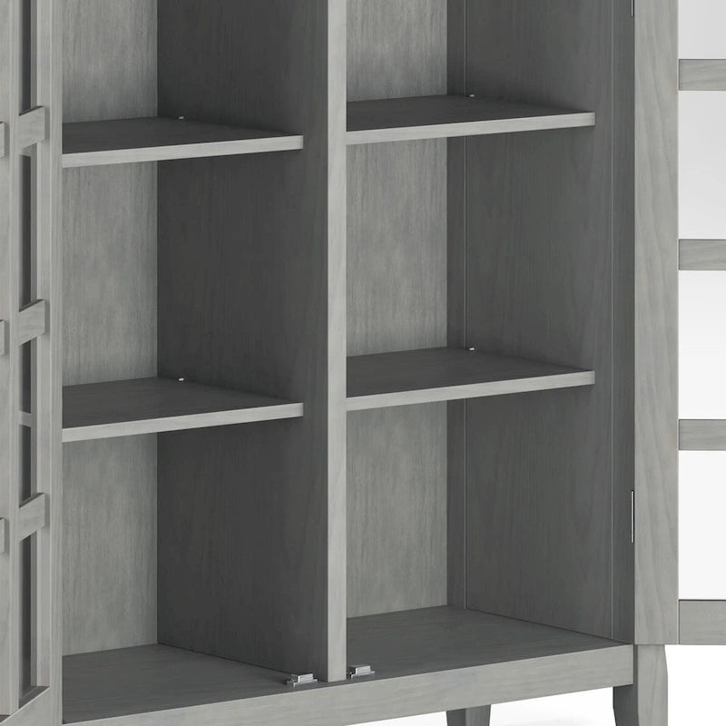 Normandy 39" Solid Wood Storage Cabinet | Tempered Glass Doors