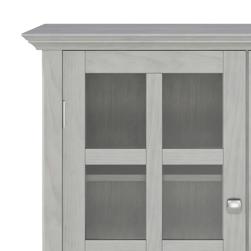 Normandy 39" Solid Wood Storage Cabinet | Tempered Glass Doors