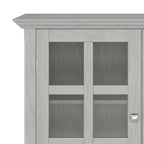 Normandy 39" Solid Wood Storage Cabinet | Tempered Glass Doors