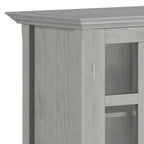 Normandy 39" Solid Wood Storage Cabinet | Tempered Glass Doors