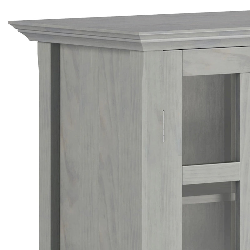 Normandy 39" Solid Wood Storage Cabinet | Tempered Glass Doors