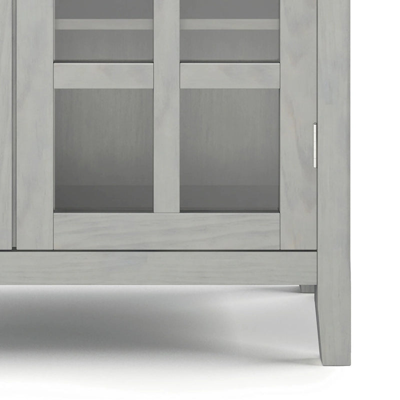Normandy 39" Solid Wood Storage Cabinet | Tempered Glass Doors