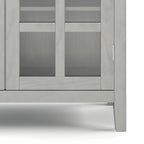 Normandy 39" Solid Wood Storage Cabinet | Tempered Glass Doors
