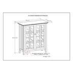 Normandy 39" Solid Wood Storage Cabinet | Tempered Glass Doors