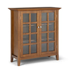 Normandy 39" Solid Wood Storage Cabinet | Tempered Glass Doors
