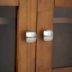 Normandy 39" Solid Wood Storage Cabinet | Tempered Glass Doors