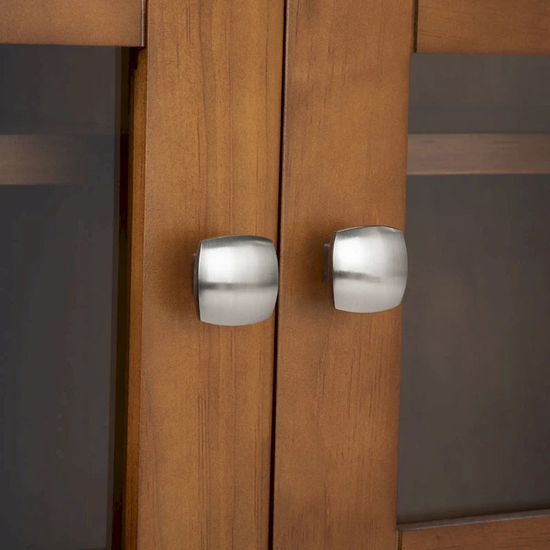 Normandy 39" Solid Wood Storage Cabinet | Tempered Glass Doors