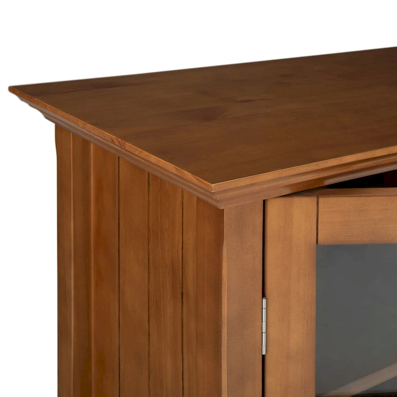 Normandy 39" Solid Wood Storage Cabinet | Tempered Glass Doors