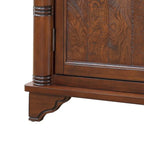 Meuble de rangement 40" en pin à 2 portes, buffet avec portes et étagère réglable, commode d'entrée en bois, placard