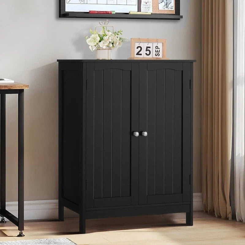 Bathroom Cabinet, Bathroom Storage Cabinet with 2 Doors & 2 Shelves - 11.7D x 23.4W x 31.2H