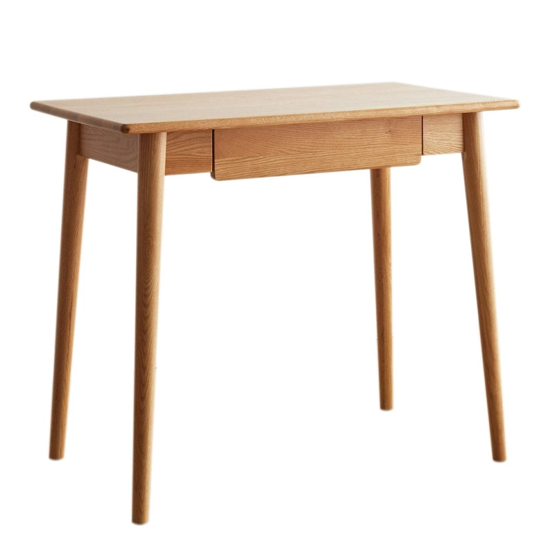 Natural Solid Oak Wood Desk with Drawer | Multi-Use Home Office
