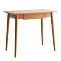 Natural Solid Oak Wood Desk with Drawer | Multi-Use Home Office