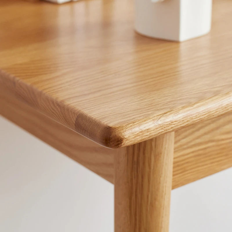 Natural Solid Oak Wood Desk with Drawer | Multi-Use Home Office