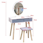 Modern Bedroom Vanity Table with LED Mirror & 2 Drawers