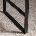 36" Mango Wood & Metal Standing Desk with Iron Cross Base