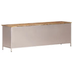 71" Faux Marble TV Stand for 80" TVs | 2 Cabinets & 2 Drawers | White