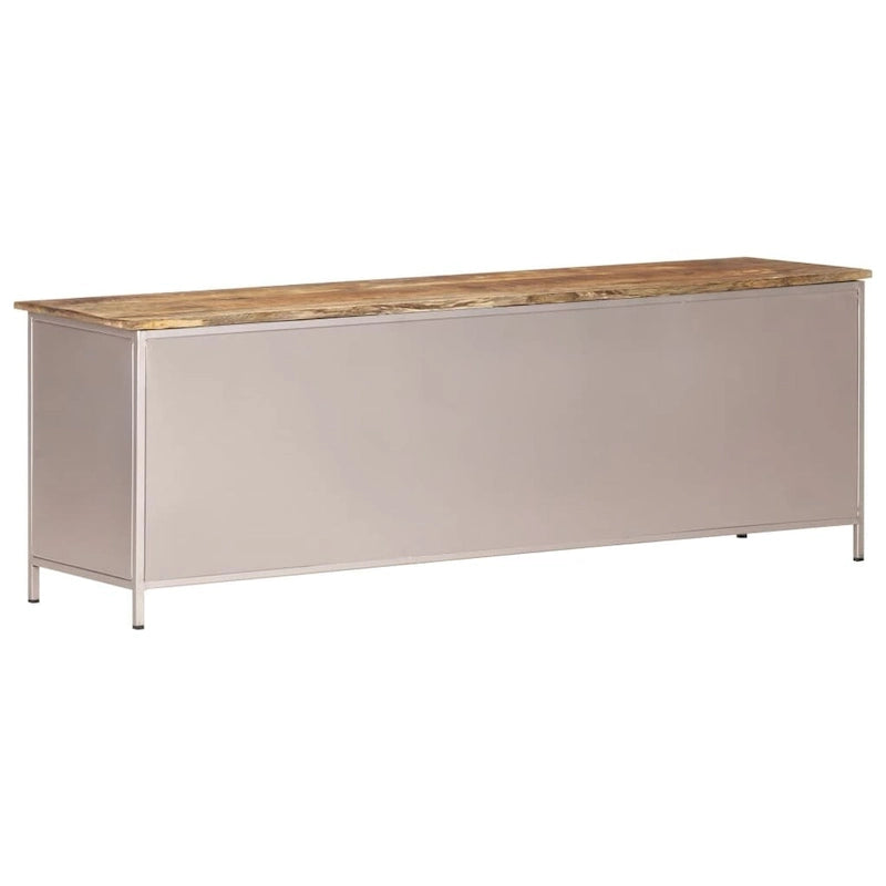 71" Faux Marble TV Stand for 80" TVs | 2 Cabinets & 2 Drawers | White