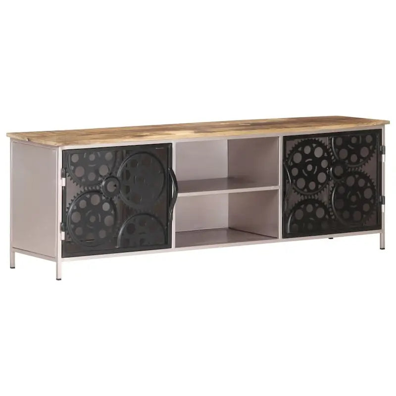 71" Faux Marble TV Stand for 80" TVs | 2 Cabinets & 2 Drawers | White