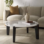 Sarma Marble Top Round Coffee Table 40"W x 40"D x 16"H