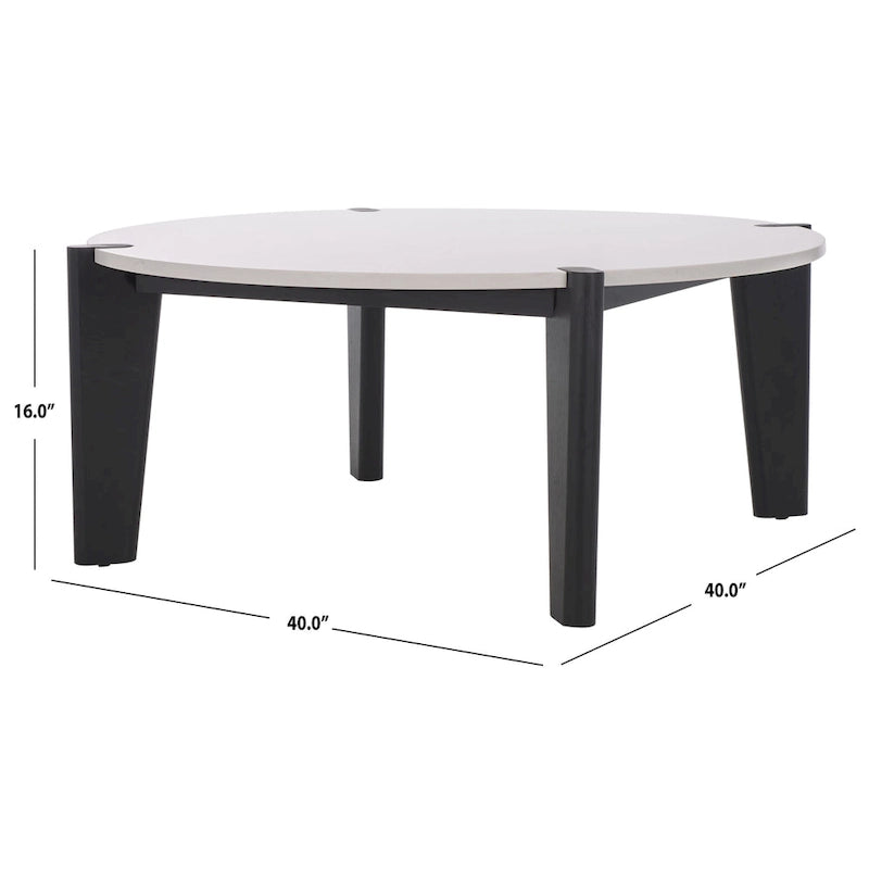 Sarma Marble Top Round Coffee Table 40"W x 40"D x 16"H