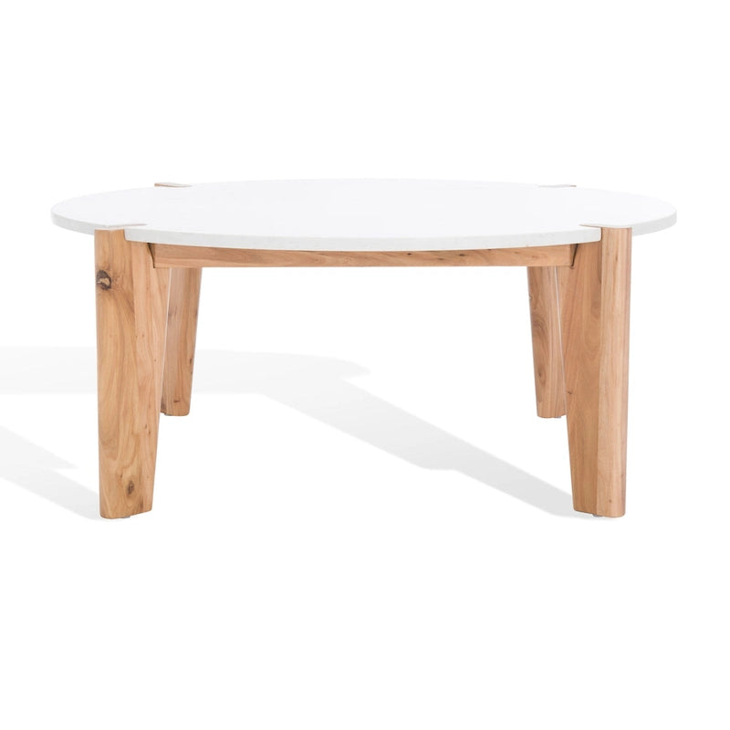 Sarma Marble Top Round Coffee Table 40"W x 40"D x 16"H