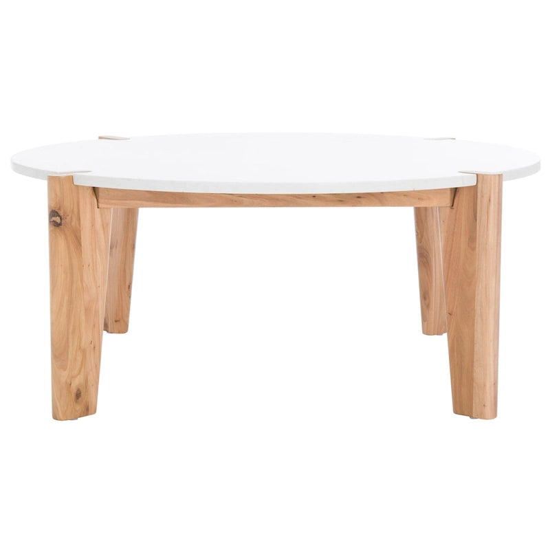 Sarma Marble Top Round Coffee Table 40"W x 40"D x 16"H