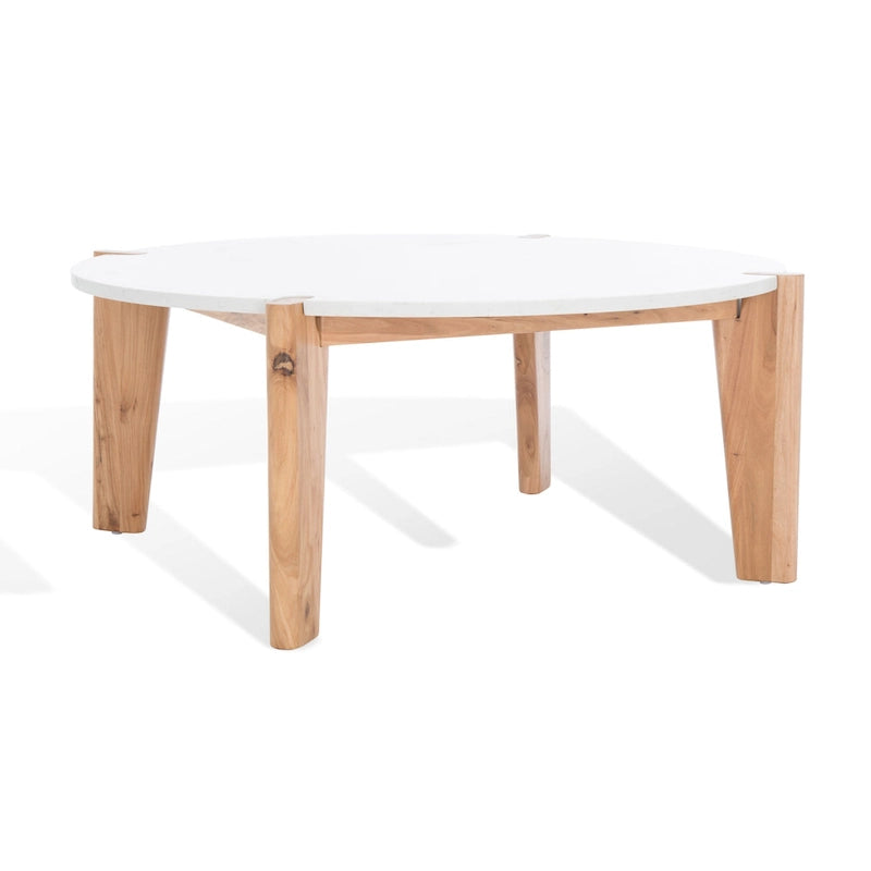 Sarma Marble Top Round Coffee Table 40"W x 40"D x 16"H