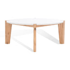 Sarma Marble Top Round Coffee Table 40"W x 40"D x 16"H