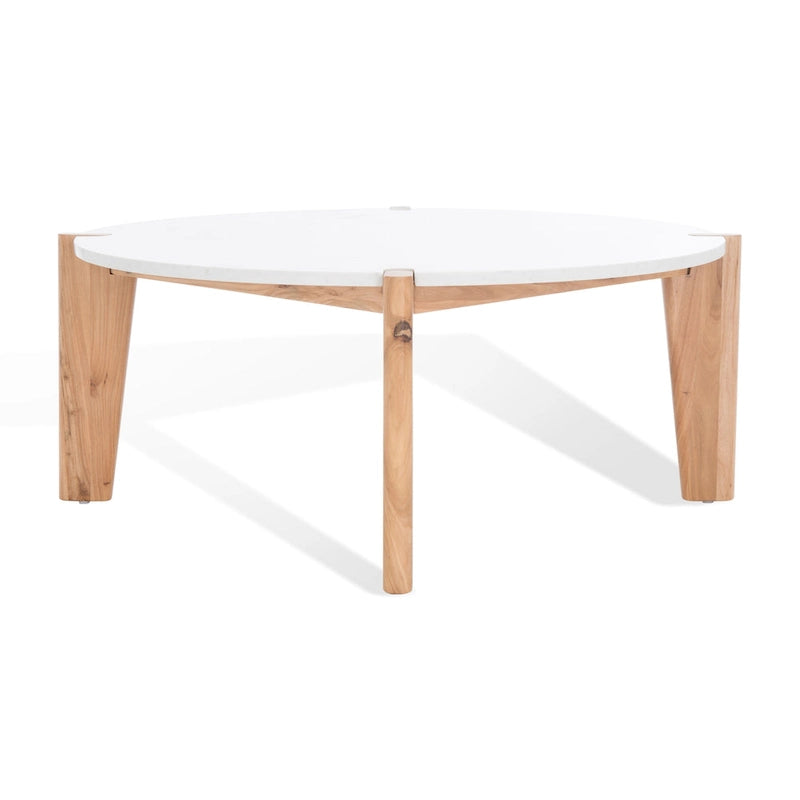 Sarma Marble Top Round Coffee Table 40"W x 40"D x 16"H