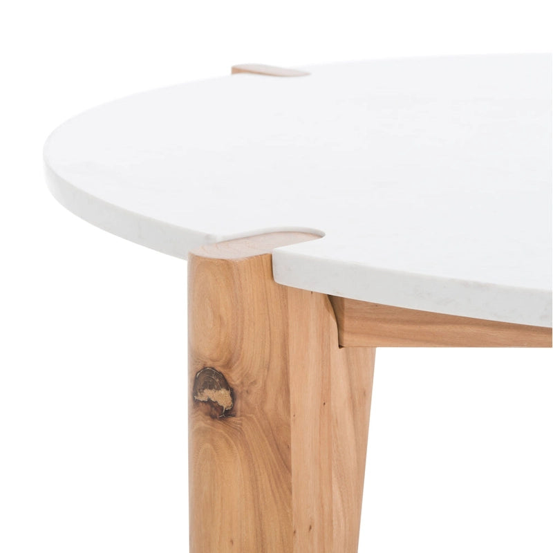 Sarma Marble Top Round Coffee Table 40"W x 40"D x 16"H