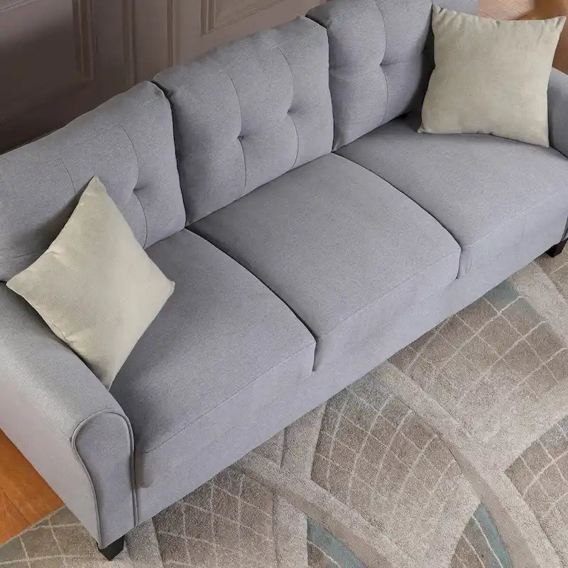 Pumpkin Compact Sofa | Boucle Fabric & Padded Arms | Quick Assembly