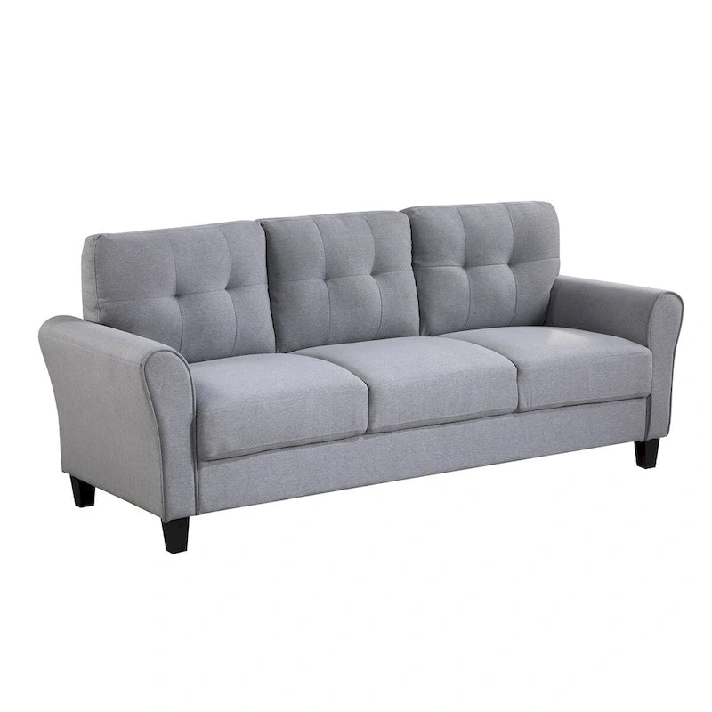 Pumpkin Compact Sofa | Boucle Fabric & Padded Arms | Quick Assembly
