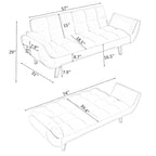 Modular Convertible Sectional Sofa with Ottoman | Sofa or Bed