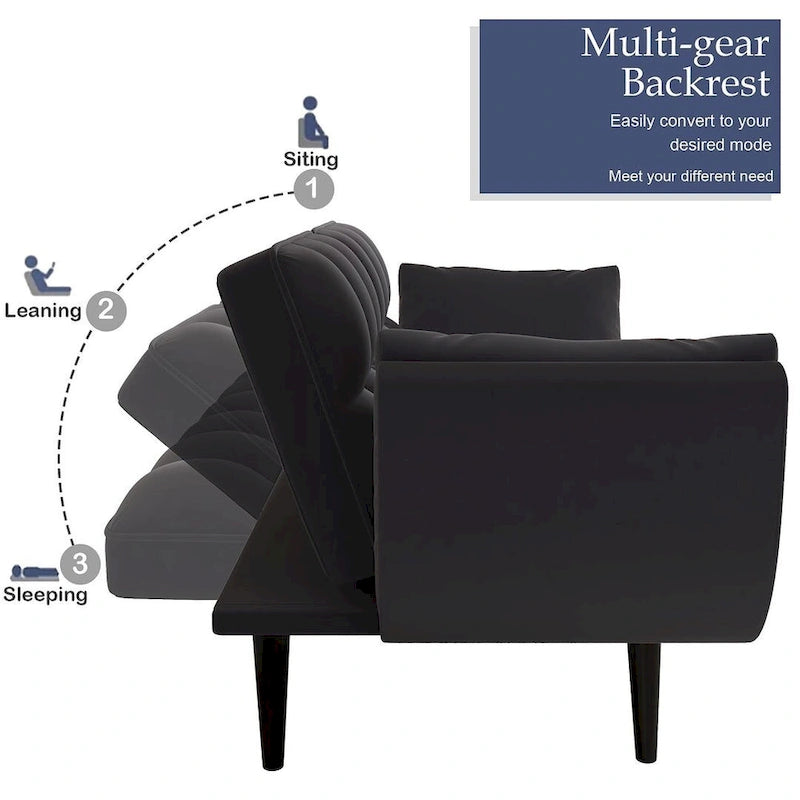 Modular Convertible Sectional Sofa with Ottoman | Sofa or Bed