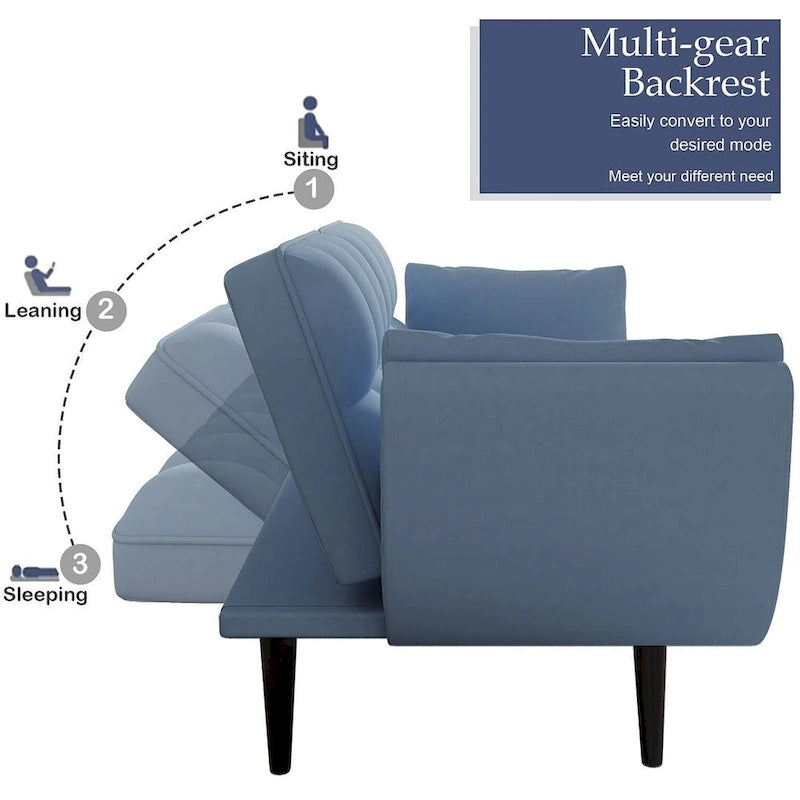 Modular Convertible Sectional Sofa with Ottoman | Sofa or Bed