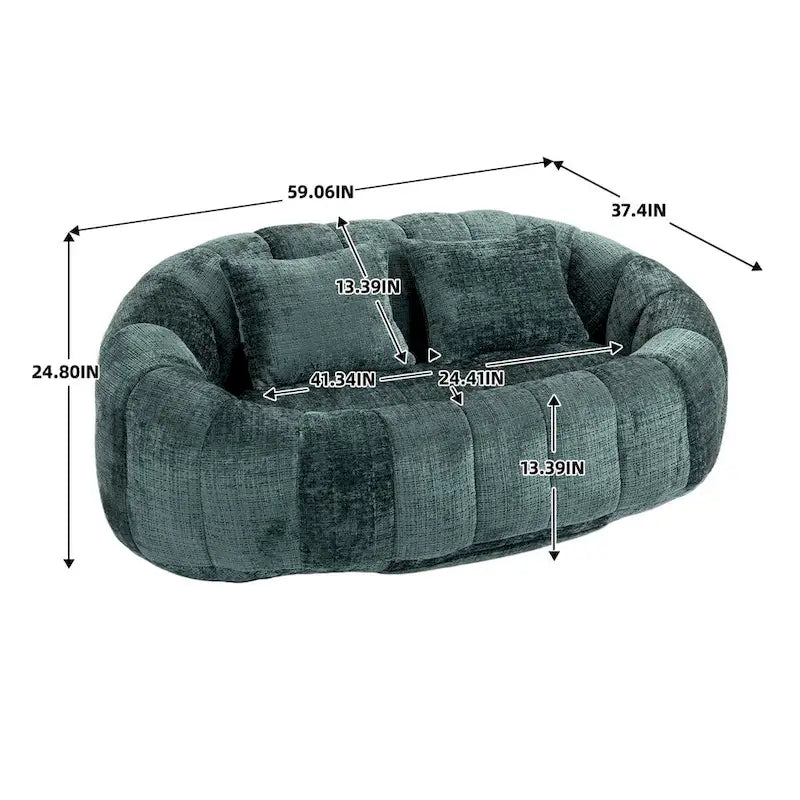 59,06 Canapé paresseux Confort durable Dossier haut
