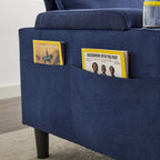 Green 6-Seater U-Shape Sectional Sofa | 3 Ottomans & Pillows Included