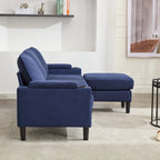 Green 6-Seater U-Shape Sectional Sofa | 3 Ottomans & Pillows Included