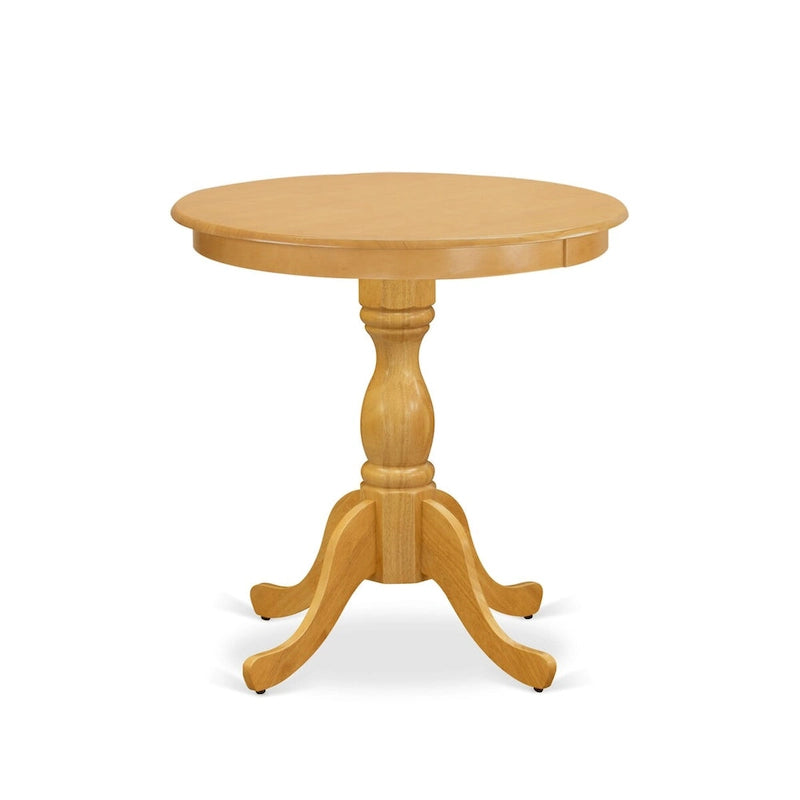 3-Piece Round Dining Table with 2 Chairs, Oak