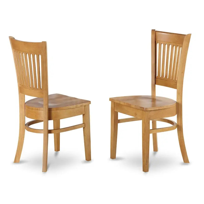 3-Piece Round Dining Table with 2 Chairs, Oak