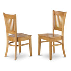 3-Piece Round Dining Table with 2 Chairs, Oak
