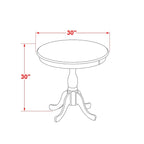 3-Piece Round Dining Table with 2 Chairs, Oak